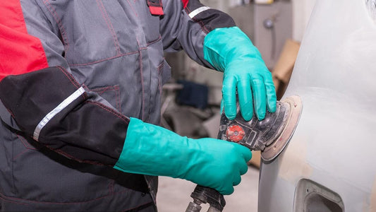 Remove the car paint using sandpaper