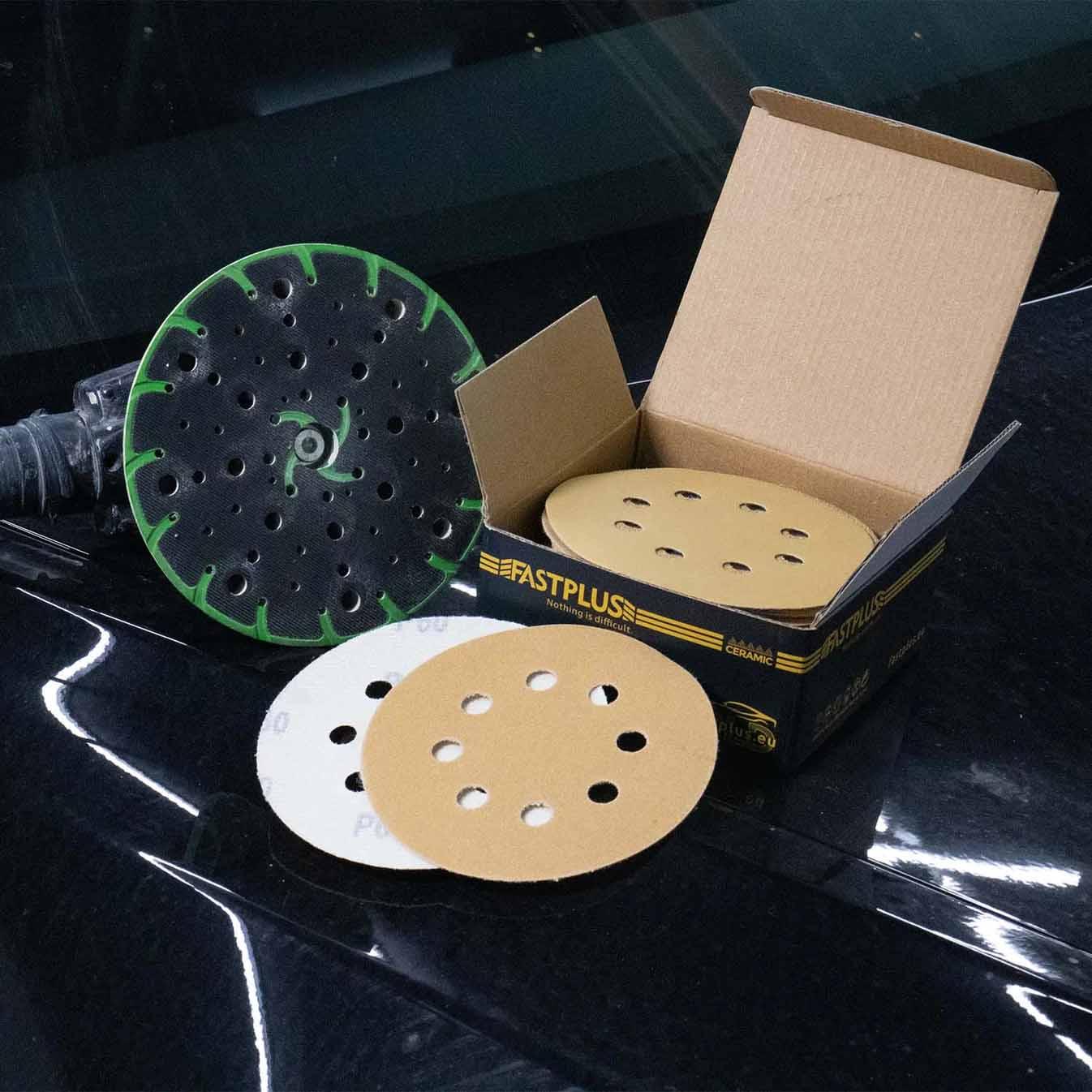 125mm Klett schleifscheiben gold f15 fastplus schleifen autolack holz metall 5inch sanding discs for car refinish wood metal disques abrasifs