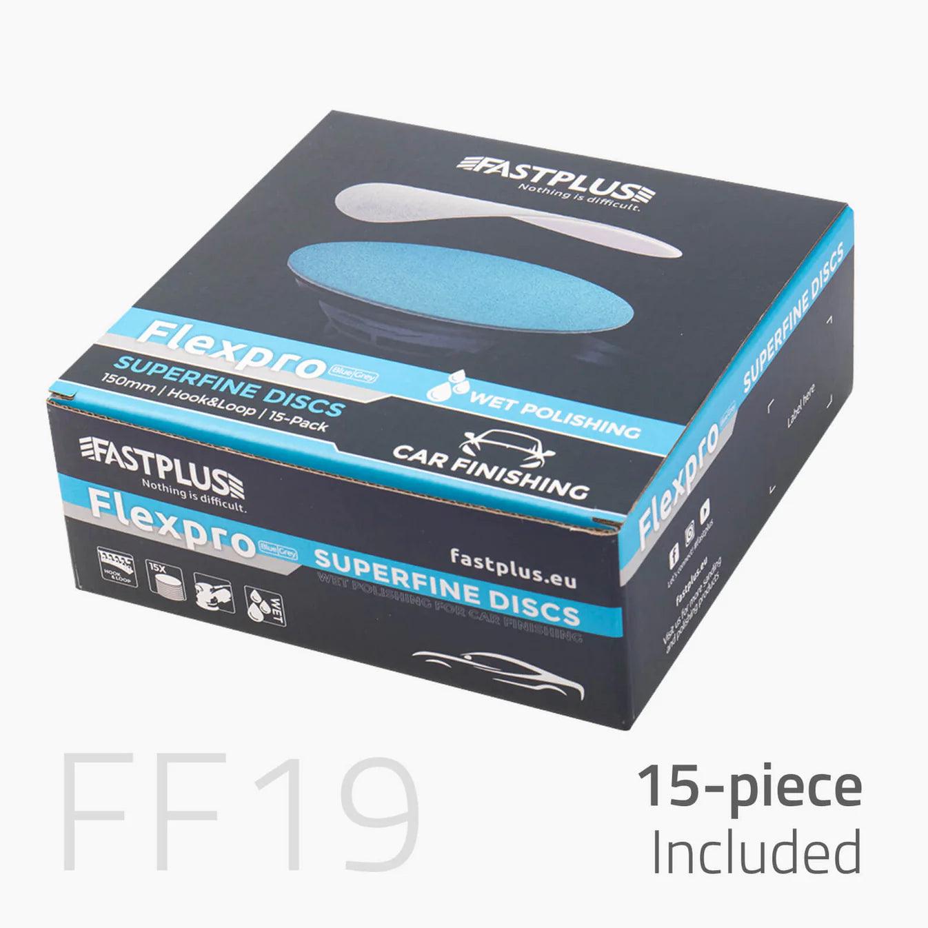 Flexpro trizact Feinschleifscheiben 150mm P2000 P2500 P3000 P5000 für Feinschliff und Autodetailing - Flexpro trizact foam discs 150mm P2000 P2500 P3000 P5000 for fine finishing and car detailing by fastplus 15pcs per box