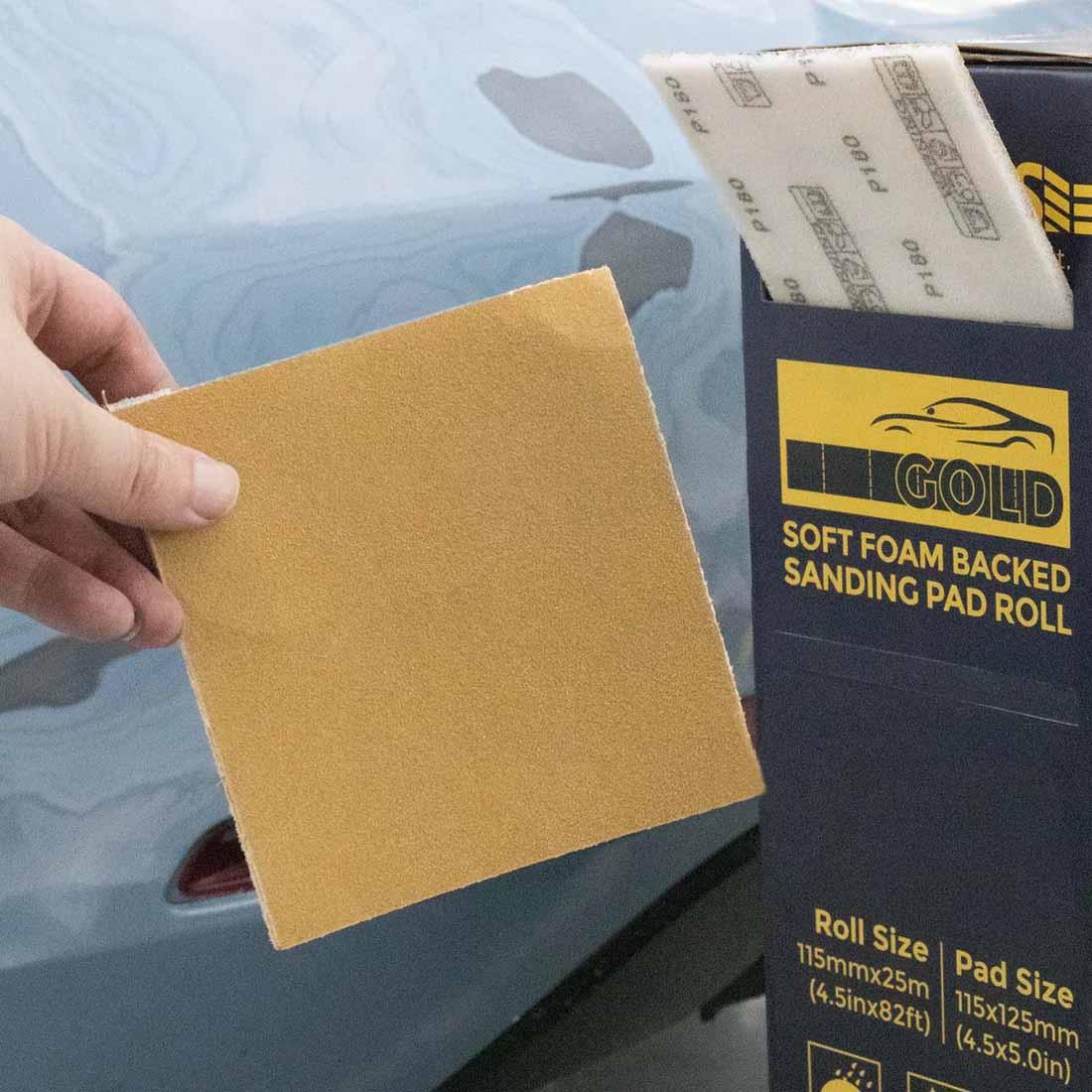 Gold Foam Sandpaper Pad Roll Ultra Soft Pad 115mmx25m Ceramic FSR6 Goldflex Schleifpapier Schleifpad Schaumstoff Schleifrolle Ultra Soft Schleifpad 115mmx125mm Keramik von Fastplus Schleifmittel