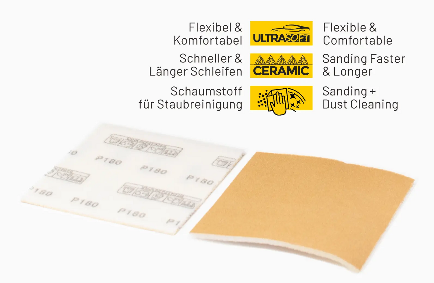 FSR6 Schaumstoff Schleifpapier Rolle Goldflex schleifpad von Fastplus Schleifmittel