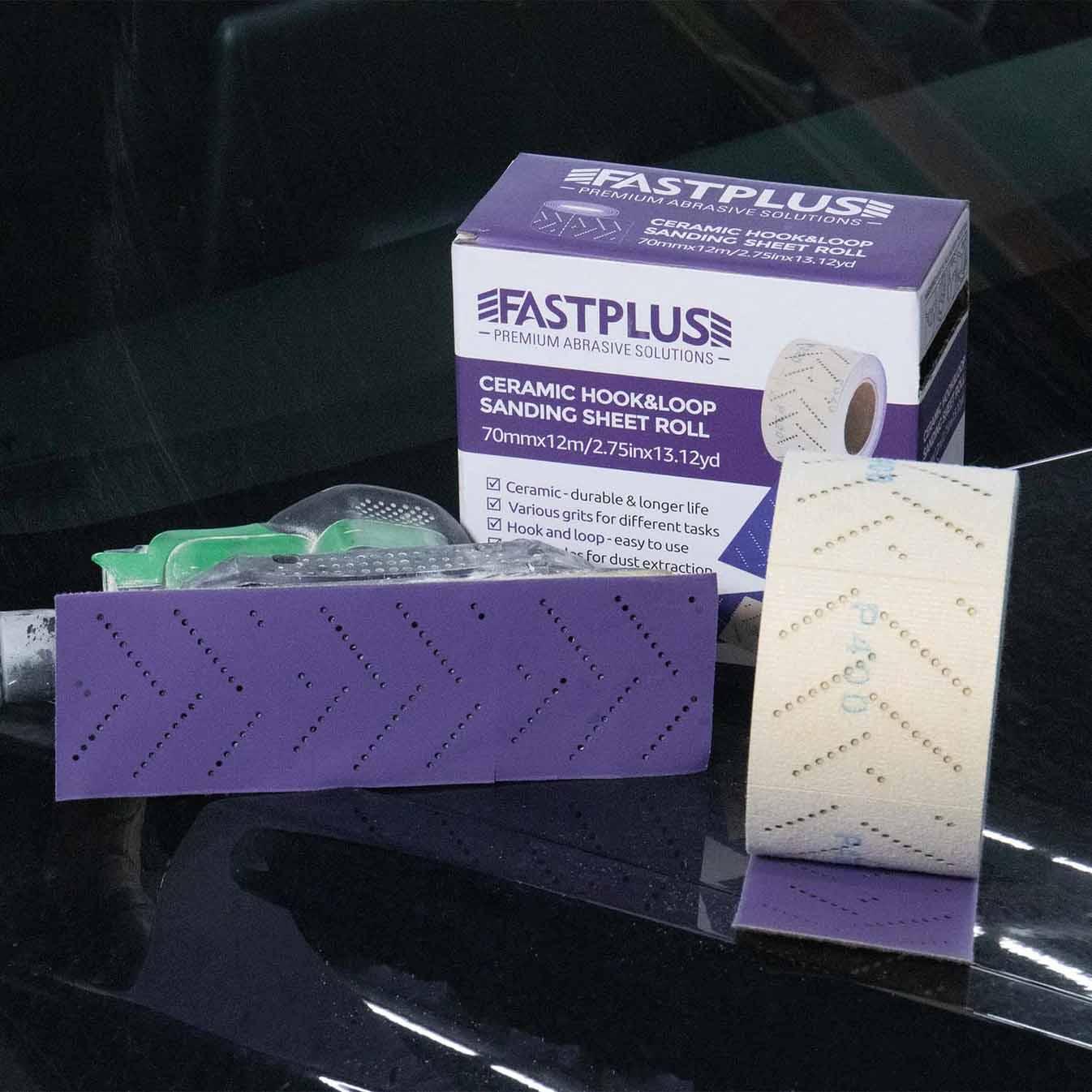 Klett-Schleifpapier Blatt Rolle für Schleifblock Puro velcro sandpaper sheet roll for sanding block f737 cubitron fastplus