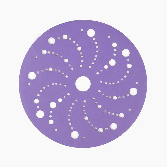PURO Schleifscheiben Keramik 150 mm Klettverschluss Multi-Loch, 50 Stück - Lila Ceramic cubitron F737 Sanding Discs 150mm Velcro Multi-hole, 50 pieces - Purple by fastplus abrasives
