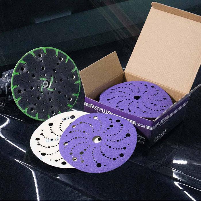 fastplus Schleifscheiben PURO F737 150mm cubitron schleifpapier fur autos PURO dust free sanding discs cubitron for orbital sanders by fastplus