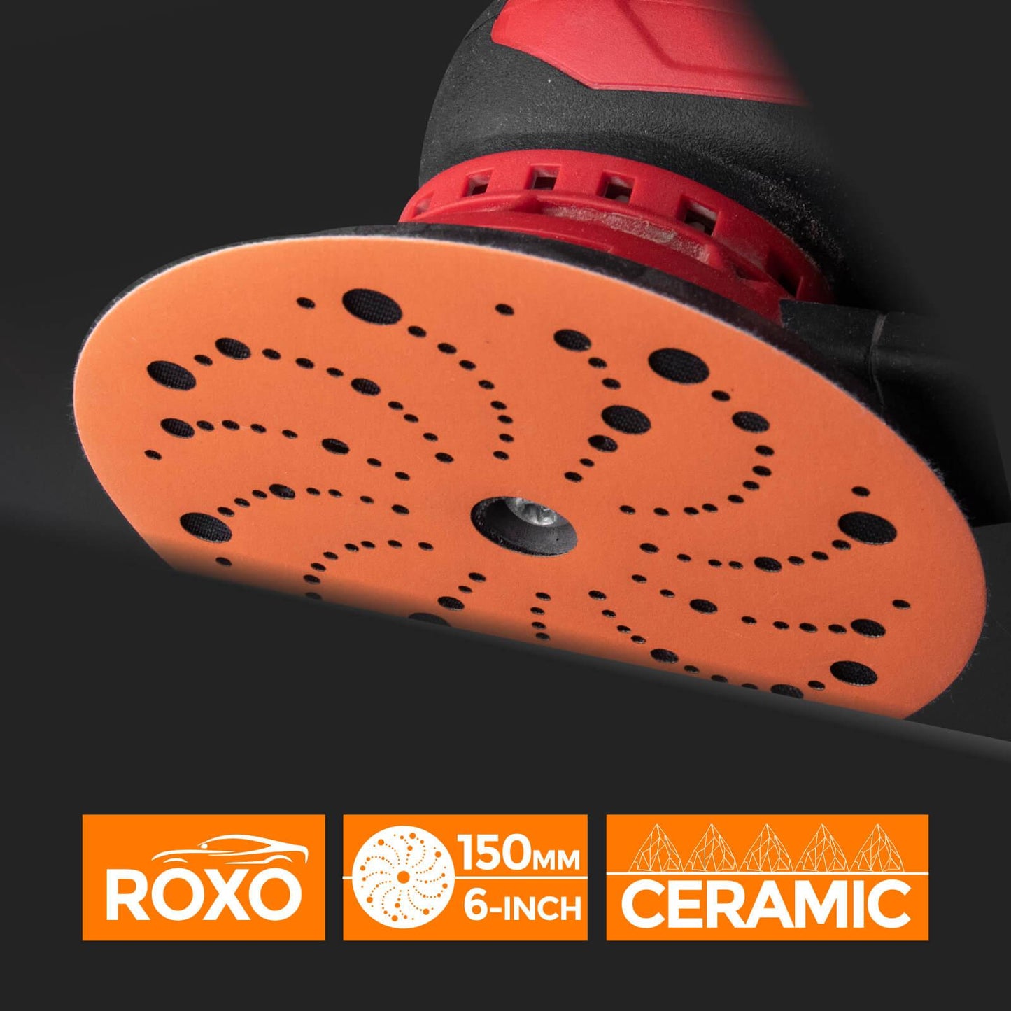 Schleifscheiben ROXO Keramik 150mm mit mehreren Löchern und verschiedenen Körnungen für Autoreparaturen und Holzschleifen Ceramic abrasive discs 150mm with multi-holes and different grits for car repair and wood sanding