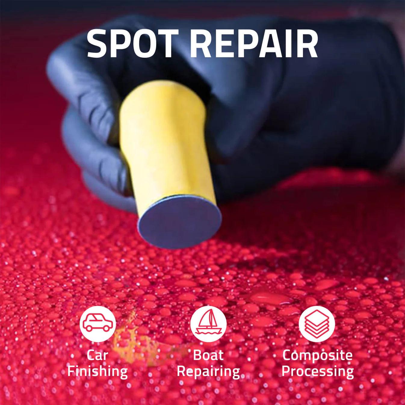 SPOTFIX Spot Repair folienschleifscheiben 32mm PSA von fastplus SPOTFIX spot repair film daisy discs 32mm PSA by fastplus P2000 P3000 P5000 clearcoat repair klarlack reparatur
