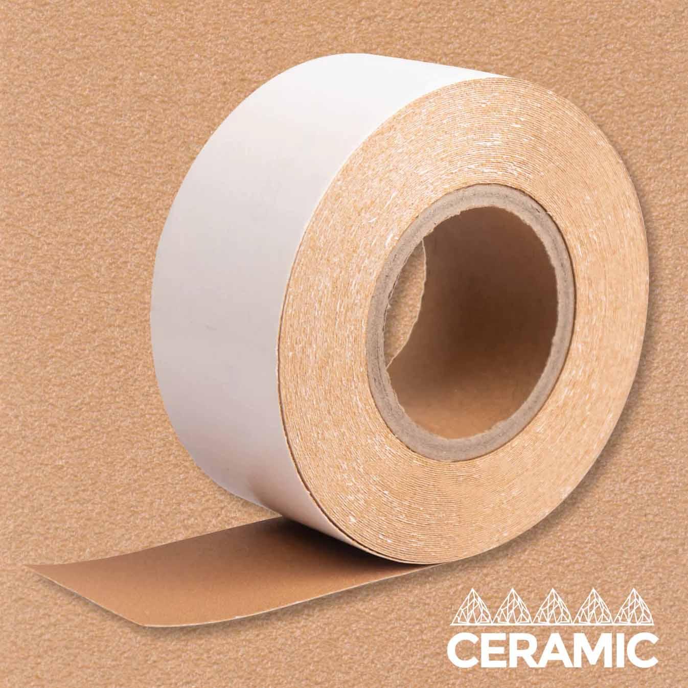 Fastplus PSA selbstklebend Schleifpapier rollen Gold für Longboard | Continuous PSA ceramic sanding roll for longboard sanding blocks Dura F15