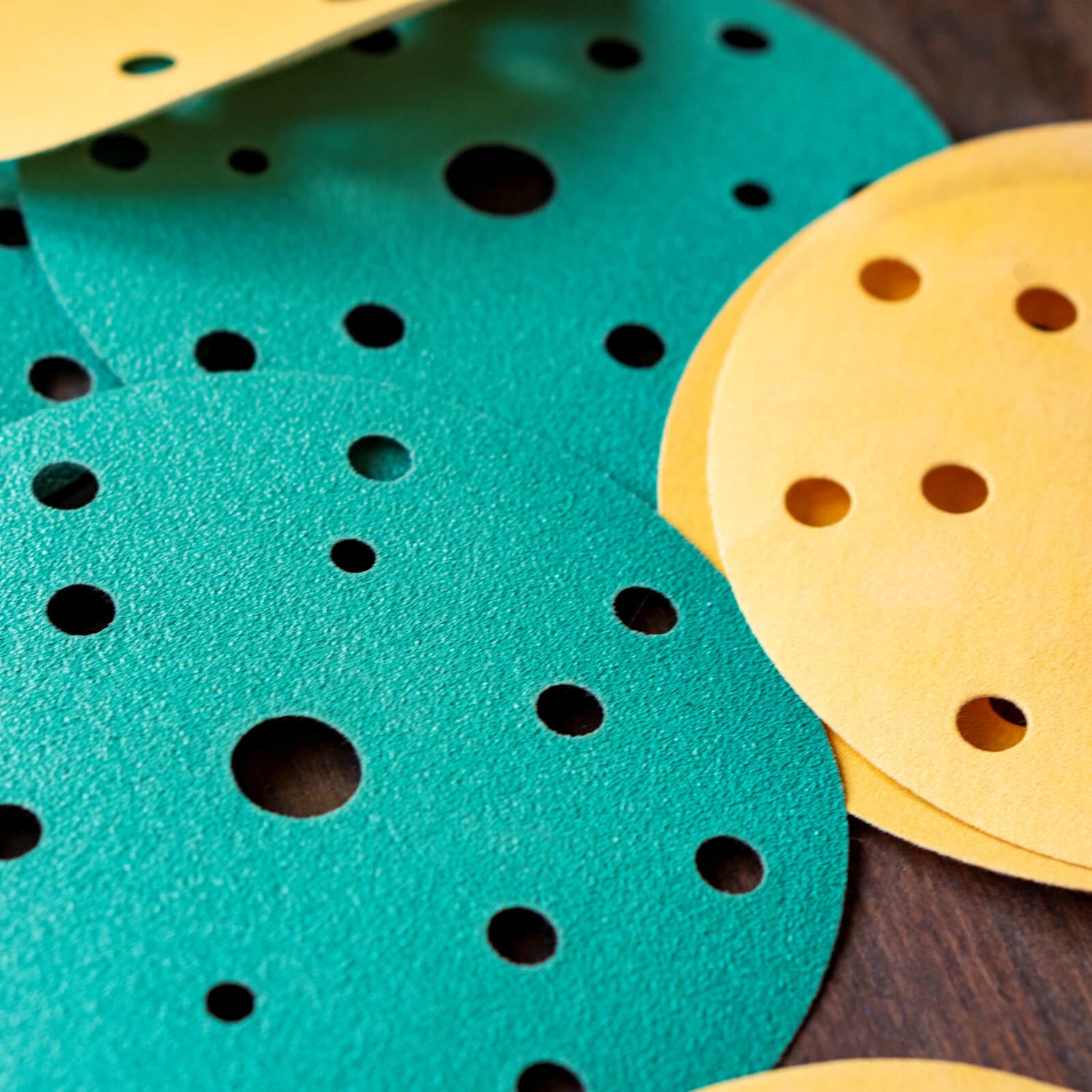 Folienschleifscheiben 150mm Klettverschluss Zirkoniumdioxid mit 15 Löchern 100 Stück | Film Abrasive Discs 150mm Hook-and-loop Zirconia with 15 Holes 100 pieces