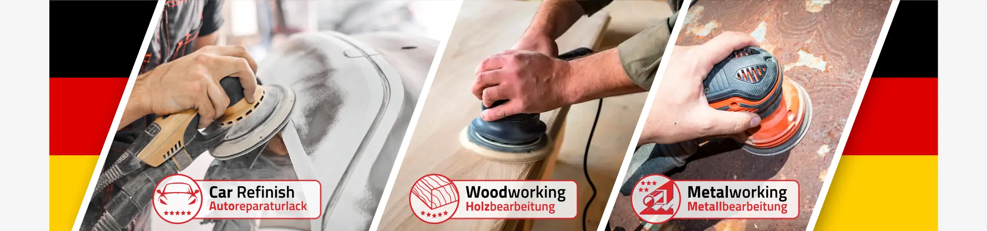 sanding discs applications Schleifscheiben Anwendungen von fastplus