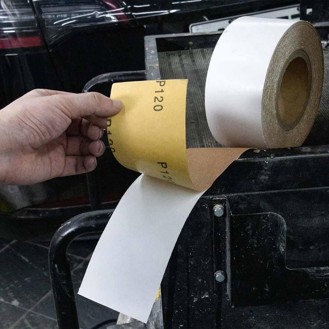 selbstklebendes Schleifpapier F15 Gold für Schleifklotz self-adhesive sandpaper for sanding block longboard fastplus papier sablé autocollant