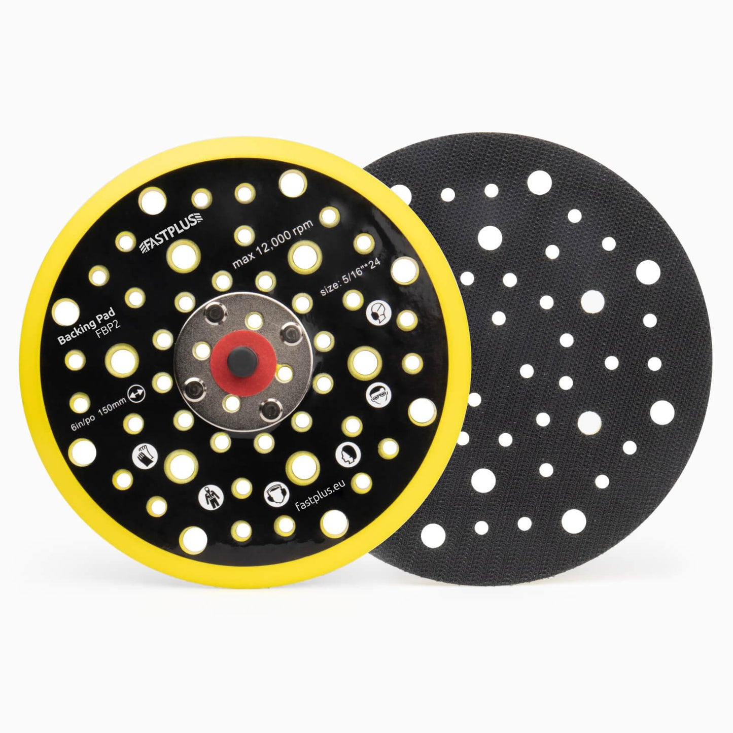 fastplus FBP2 Stutzteller 150mm 6inch M8 Gewinde Mehrloch fur Schleifscheiben Backing Pad fastplus 150mm 6inch M8 thread multi-hole for sanding discs