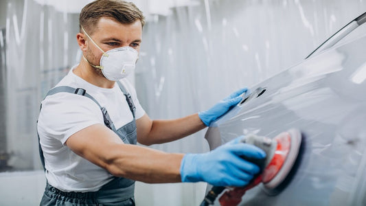 Repair solvent pops in car paint using Fastplus abrasives