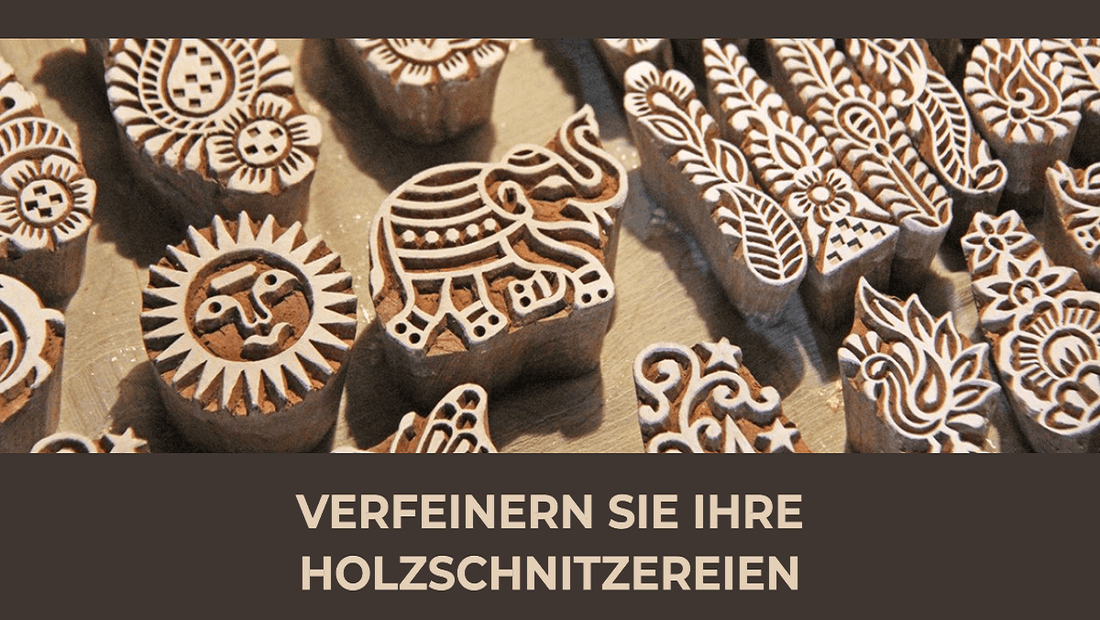 komplizierte Holzschnitzereien schleift