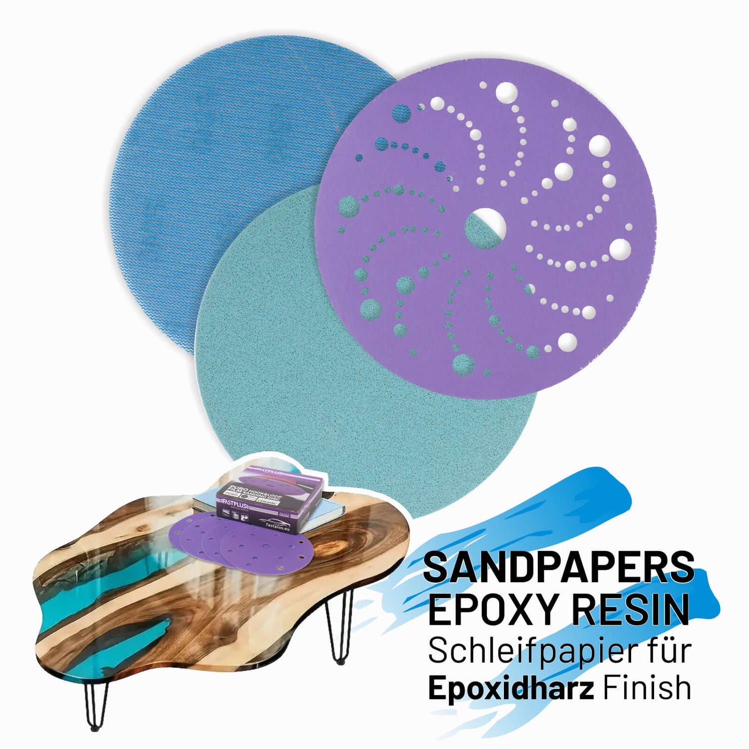 schleifpapier für Epoxidharz schleifen | sandpaper for epoxy resin sanding fastplus