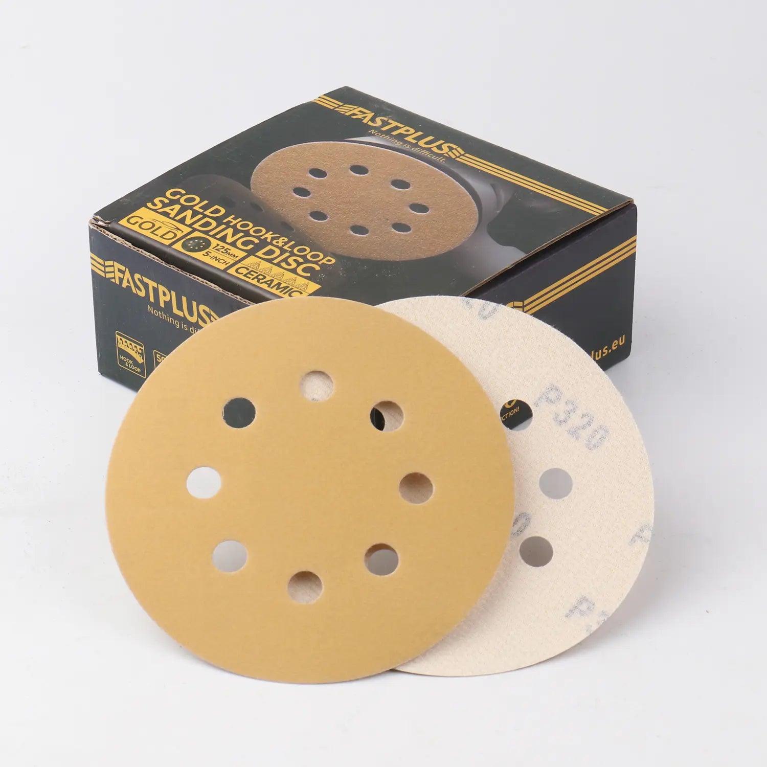 125mm Klett-schleifscheiben gold mirka f15 sanding discs fastplus P320