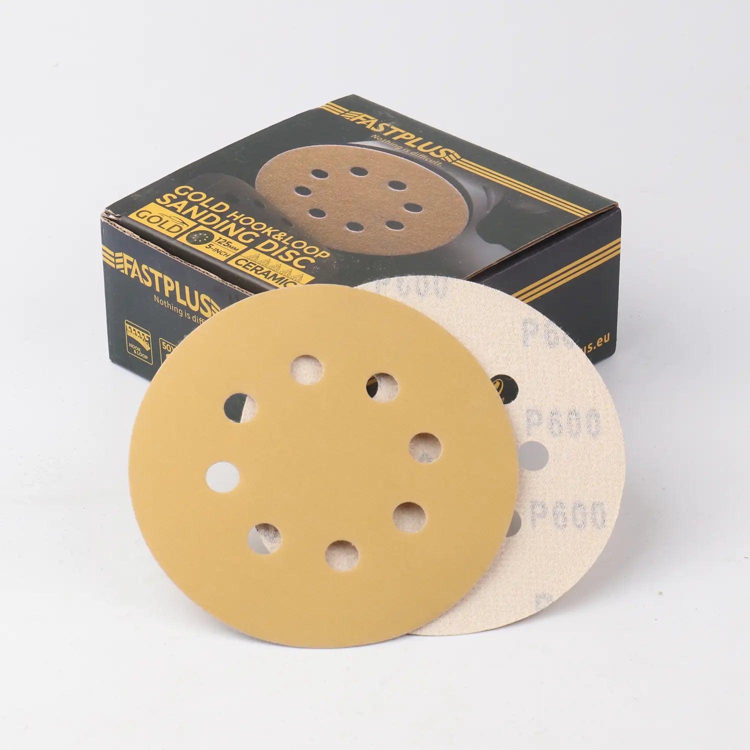 125mm Klett-schleifscheiben gold mirka f15 sanding discs fastplus P600