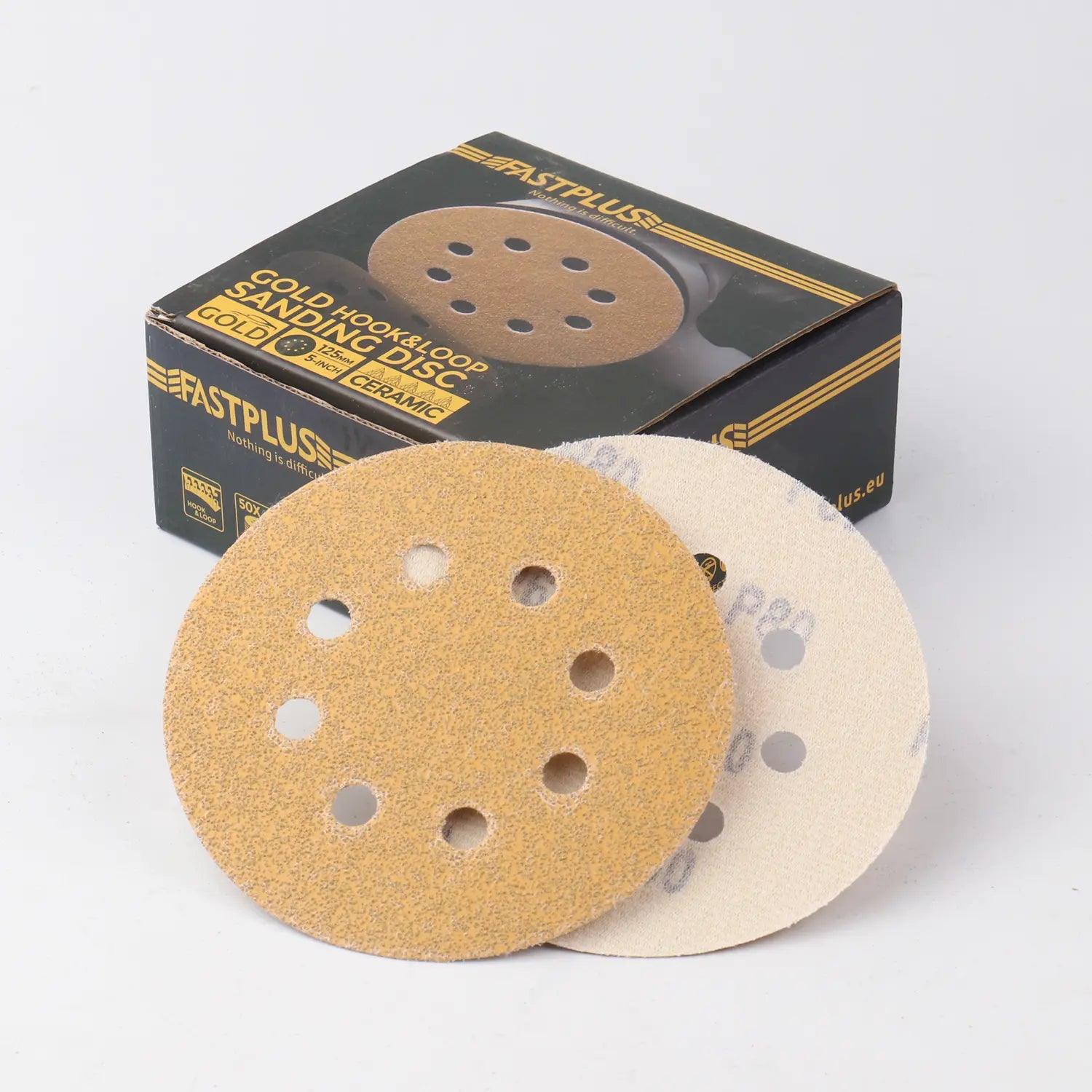 125mm Klett-schleifscheiben gold mirka f15 sanding discs fastplus P80