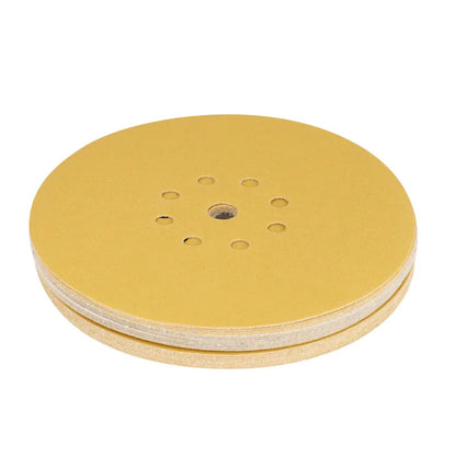 Sanding Discs 225mm x 8+1 Hole Gold for Drywall & Floor Sanding F15 – 25 Pack
