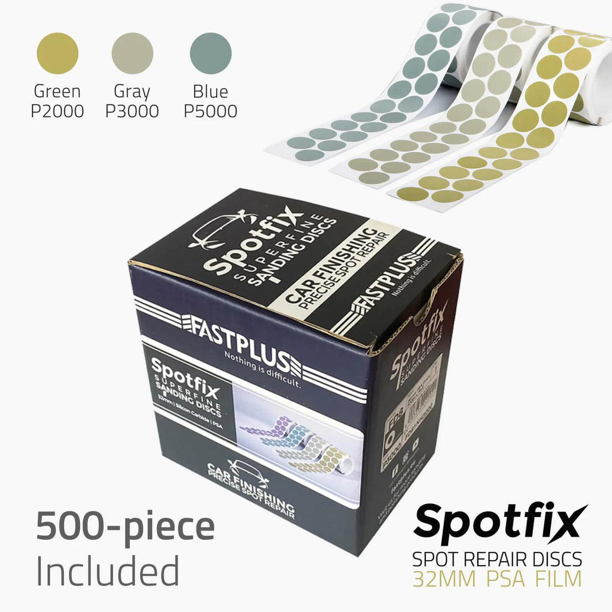 Spot Repaint Spotfix Micro Discs for Spot Repair | 32mm PSA Clearcoat Film Discs