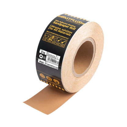 Fastplus PSA Schleifrollen Gold für Longboard | Continuous PSA sanding roll for longboard sanding blocks Dura