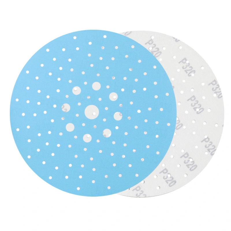 Sanding Discs 225mm x Multi-Hole Blue Ceramic for Drywall & Floor Sanding  F65 – 25 Pack