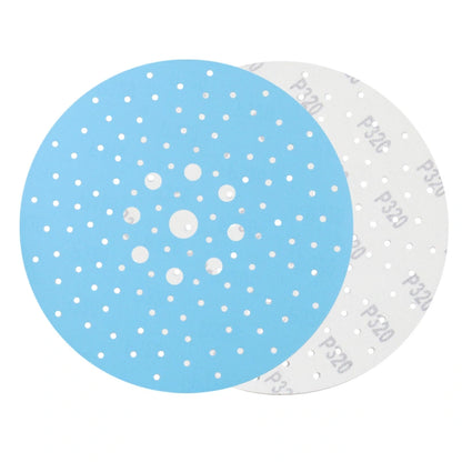 Sanding Discs 225mm x Multi-Hole Blue Ceramic for Drywall & Floor Sanding  F65 – 25 Pack