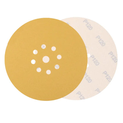 Sanding Discs 225mm x 8+1 Hole Gold for Drywall & Floor Sanding F15 – 25 Pack