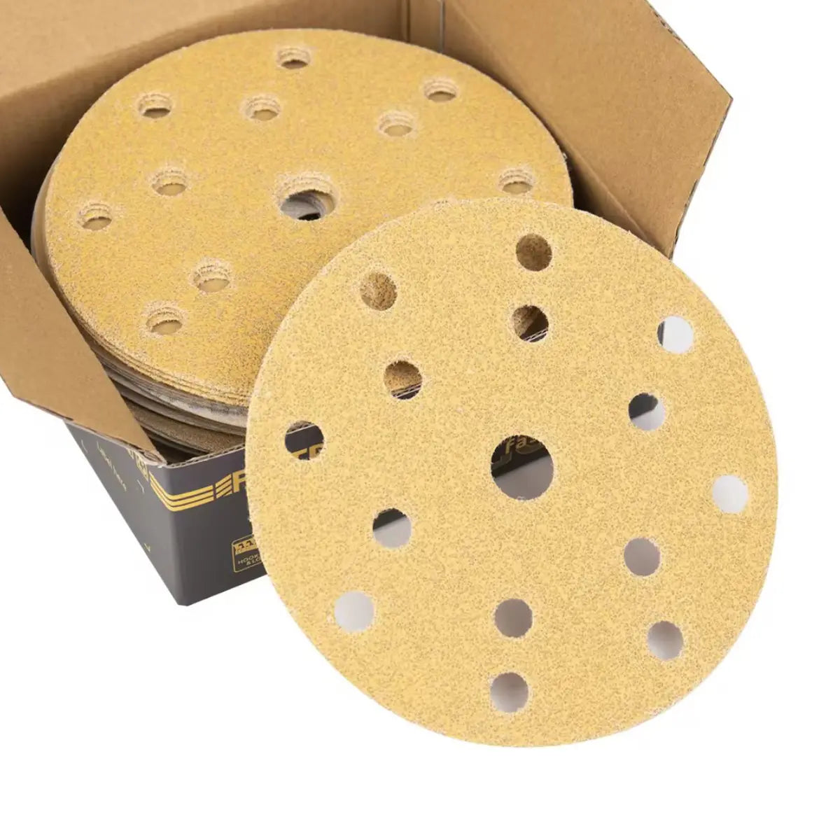 Exzenter-schleifscheiben 150mm 15L Gold | FastPlus Sanding Discs 50 pack