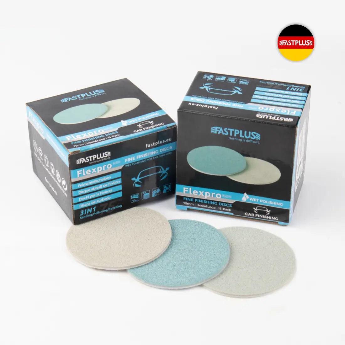 75mm FLEXPRO fine finishing foam discs trizact for clearcoat scratches sanding Schaumstoff feinschleifscheiben Disques de finition fine
