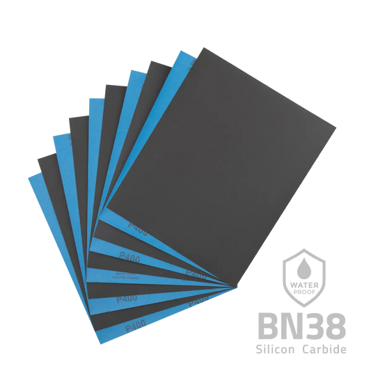 Nassschleifpapier Blatt BN38 Siliziumkarbid nassschleifen Wet sandpaper sheet Silicon Carbide BN38 230x280mm by fastplus Schleifmittel