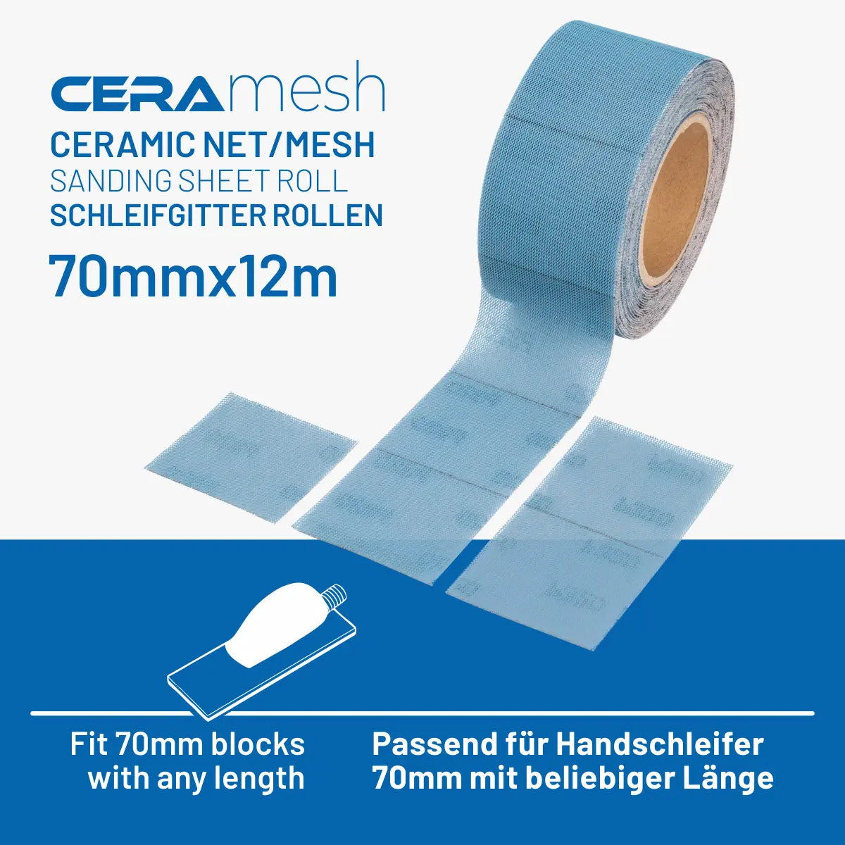 schleifgitter rollen fur handschleifer ceramesh net sandpaper roll for sanding block 70x12m by fastplus.eu