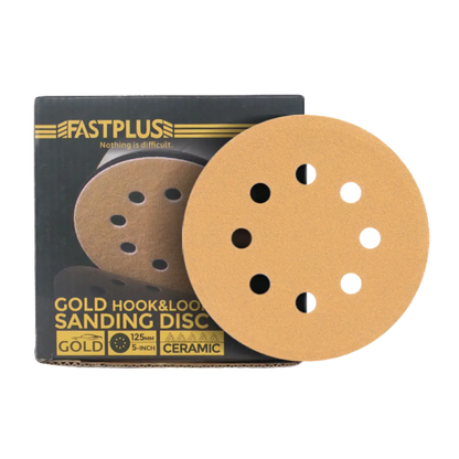 schleifpapaier 125mm klett-schleifscheiben sanding discs gold