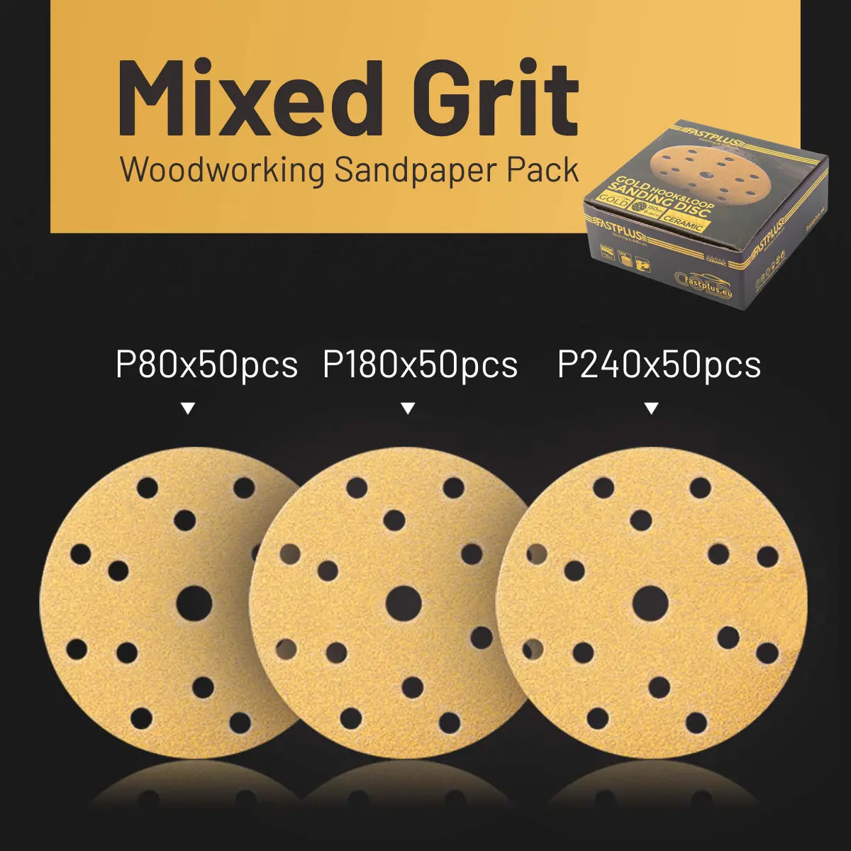 schleifscheiben holz 150mm Gold sanding discs bundle grit for woodworking