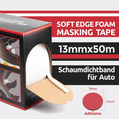 Fastplus Schaumdichtband Abklebeband selbstklebendes 13mmx50m soft edge foam masking tape